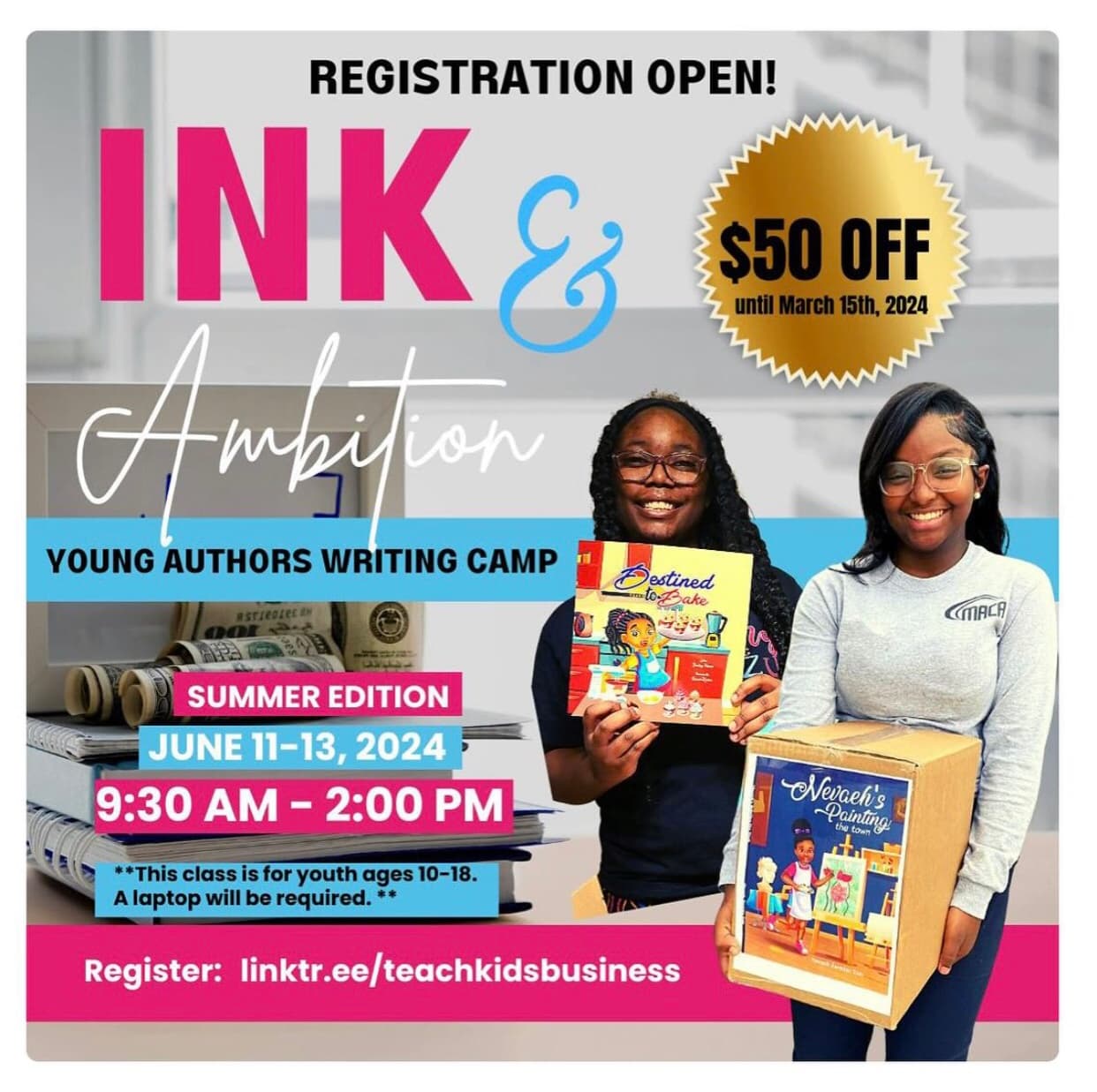 Ink and Ambition Young Authors Camp Registration Open!