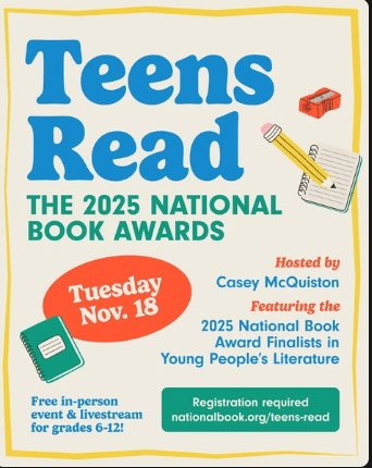 Teens Read 2025: Connecting Students with National Book Award Finalists