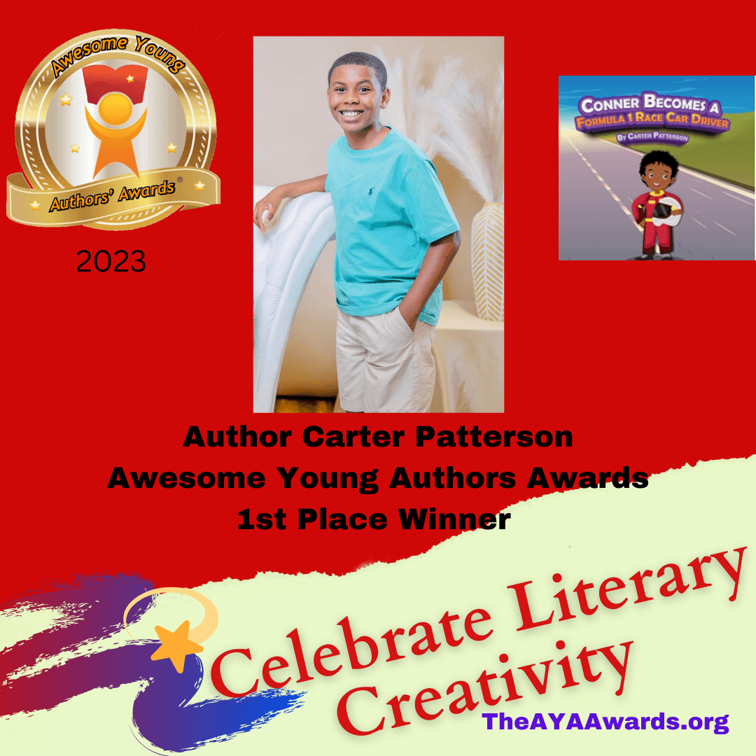 Carter Patterson, First place 2023 Awesome Young Authors Awards winner
